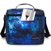 image:imageJanSport Super Snack  Insulated Lunch Bag with BPAFree Liner Zipper Top Opening and Adjustable Shoulder Strap NavyCyberspace Galaxy