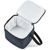 image:imageJanSport Super Snack  Insulated Lunch Bag with BPAFree Liner Zipper Top Opening and Adjustable Shoulder Strap NavyTeam Stripes BlackBlackAzul