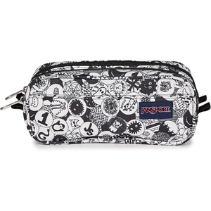 image:imageJanSport Large Accessory Pouch  Secure Storage Space for Pens Power Cords Pencil Case Ideal For Everyday Essentials 13LDoodle Dots BlackWhiteGrey