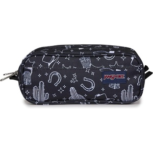 image:imageJanSport Large Accessory Pouch  Secure Storage Space for Pens Power Cords Pencil Case Ideal For Everyday Essentials 13LWild West Escape BlackBlackWhite