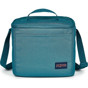 image:imageJanSport Super Snack  Insulated Lunch Bag with BPAFree Liner Zipper Top Opening and Adjustable Shoulder Strap Emerald PoolEmerald Pool