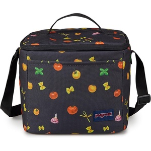 image:imageJanSport Super Snack  Insulated Lunch Bag with BPAFree Liner Zipper Top Opening and Adjustable Shoulder Strap Emerald PoolPasta Party