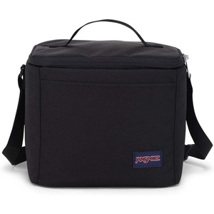 image:imageJanSport Super Snack  Insulated Lunch Bag with BPAFree Liner Zipper Top Opening and Adjustable Shoulder Strap NavyBlack