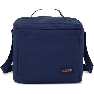 image:imageJanSport Super Snack  Insulated Lunch Bag with BPAFree Liner Zipper Top Opening and Adjustable Shoulder Strap NavyNavy