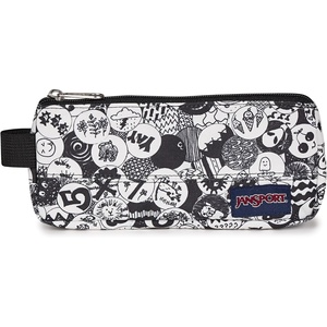 image:imageJansport JS00T49C69G Large Accessory Pouch Battery Cord Storage Blackberry MousseDoodle Dots BlackWhiteGrey