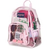 image:imageJanSport Mini Pack  Lightweight 10L Backpack with Adjustable Straps and Front Zipper Pocket  Perfect for Travel Concerts amp Everyday Use ClearPink Ice