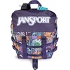 image:imageJanSport Mini Skip Pack  Compact Backpack with Main Compartment Side Water Bottle Pocket and Zippered Accessory Pocket Red TapeMelted Blooms Yellow