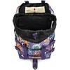 image:imageJanSport Mini Skip Pack  Compact Backpack with Main Compartment Side Water Bottle Pocket and Zippered Accessory Pocket Red TapeMelted Blooms Yellow