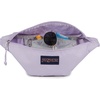 image:imageJanSport Swing Waistpack Fanny Pack  Stylish Durable Waist Bag with Adjustable Belt Main Zippered Pocket Travel Essentials BlackPastel Lilac