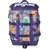 image:imageJanSport Mini Skip Pack  Compact Backpack with Main Compartment Side Water Bottle Pocket and Zippered Accessory Pocket Red TapeMelted Blooms Yellow