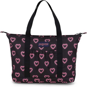 image:imageJanSport Daily Tote Store You Essentials Over Shoulder Or By Your SideHappy Hearts Black
