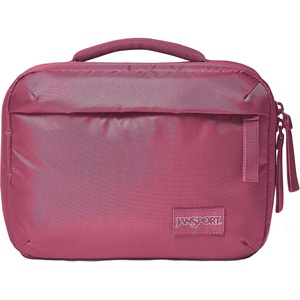 image:imageJanSport Good Latitude Hanging Toiletry Bag for Travel  Accordion Cosmetic Case with Waterproof Toothbrush Pocket  Hygiene Organizer 6L Elemental BlueMauve Haze