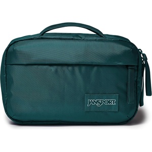 image:imageJanSport Good Latitude Hanging Toiletry Bag for Travel  Accordion Cosmetic Case with Waterproof Toothbrush Pocket  Hygiene Organizer 6L Elemental BlueEmerald Pool