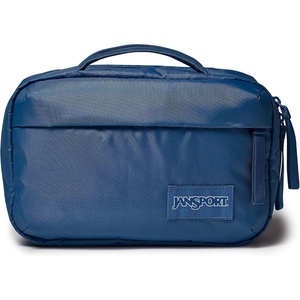 image:imageJanSport Good Latitude Hanging Toiletry Bag for Travel  Accordion Cosmetic Case with Waterproof Toothbrush Pocket  Hygiene Organizer 6L Elemental BlueElemental Blue