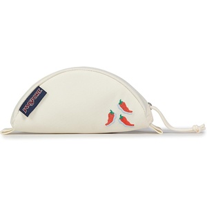 image:imageJanSport Luna Blue Compact Minimalist Semicircular PouchPepper Embroidery