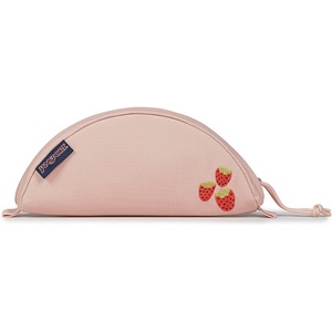 image:imageJanSport Luna Blue Compact Minimalist Semicircular PouchStrawberry Embroidery