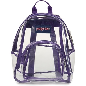 image:imageJanSport Mini Pack  Lightweight 10L Backpack with Adjustable Straps and Front Zipper Pocket  Perfect for Travel Concerts amp Everyday Use ClearGrape Jelly