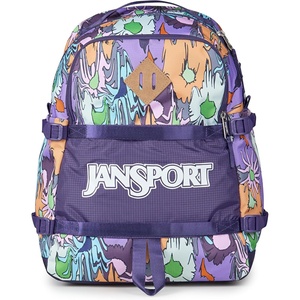 image:imageJanSport Small Seattle Pack  Compact Backpack with Main Compartment Dual Water Bottle Pockets and Padded Sleeve for 15Inch Laptop BlackMelted Blooms Yellow