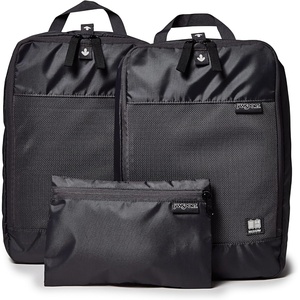 image:imageJansport Good Latitude 3Piece Packing Cube Set  Lightweight Travel Organizers with Mesh Fronts EasyPull Tabs amp Grab Handles Smokey GritSmokey Grit