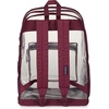image:imageJanSport 255L Clear Pack  Large Transparent Mesh Bottom Clear  Stadium Class and Festival Approved with Water Bottle PocketCherry Lacquer