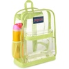 image:imageJanSport 255L Clear Pack  Large Transparent Mesh Bottom Clear  Stadium Class and Festival Approved with Water Bottle PocketCitron Lime