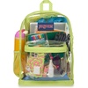 image:imageJanSport 255L Clear Pack  Large Transparent Mesh Bottom Clear  Stadium Class and Festival Approved with Water Bottle PocketCitron Lime