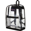image:imageJanSport 255L Clear Pack  Large Transparent Mesh Bottom Clear  Stadium Class and Festival Approved with Water Bottle PocketClear