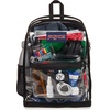 image:imageJanSport 255L Clear Pack  Large Transparent Mesh Bottom Clear  Stadium Class and Festival Approved with Water Bottle PocketClear