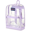 image:imageJanSport 255L Clear Pack  Large Transparent Mesh Bottom Clear  Stadium Class and Festival Approved with Water Bottle PocketPastel Lilac