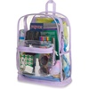 image:imageJanSport 255L Clear Pack  Large Transparent Mesh Bottom Clear  Stadium Class and Festival Approved with Water Bottle PocketPastel Lilac