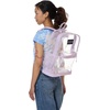 image:imageJanSport 255L Clear Pack  Large Transparent Mesh Bottom Clear  Stadium Class and Festival Approved with Water Bottle PocketPastel Lilac