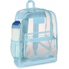image:imageJanSport 255L Clear Pack  Large Transparent Mesh Bottom Clear  Stadium Class and Festival Approved with Water Bottle PocketSky High Blue