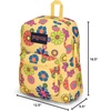 image:imageJanSport 26L Cross Town Backpack  12 inch Classic Daypack Red Hippie DaysPower to the Flower