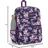 image:imageJanSport 26L Cross Town Backpack  12 inch Classic Daypack Red Hippie DaysPurple Petals