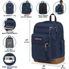 image:imageJanSport Cool Backpack with 15inch Laptop Sleeve  Large Computer Bag Rucksack with 2 Compartments Ergonomic Straps Navy  Ergonomic Straps Waterbottle Pocket Campus Weekender Travel RucksackNavy