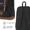 image:imageJanSport Cortlandt Laptop Backpack Deep Juniper 15 Laptop SleeveSynthetic Leather Shoulder Computer Bag with Large Compartment Padded Straps Rucksack for Men WomenMisty Rose