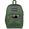 image:imageJanSport Cross Town Plus Backpack  Large Main Compartment Side Water Bottle Pocket 15Inch Padded Laptop Sleeve  Color Blocked  Mahogany HazeCargo Green