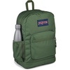 image:imageJanSport Cross Town Plus Backpack  Large Main Compartment Side Water Bottle Pocket 15Inch Padded Laptop Sleeve  Color Blocked  Mahogany HazeCargo Green