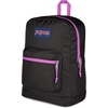 image:imageJanSport Cross Town Plus Backpack  Large Main Compartment Side Water Bottle Pocket 15Inch Padded Laptop Sleeve  Color Blocked  Mahogany HazeColor Blocked Black