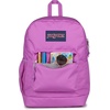 image:imageJanSport Cross Town Plus Backpack  Large Main Compartment Side Water Bottle Pocket 15Inch Padded Laptop Sleeve  Color Blocked  Mahogany HazeDigital Fuchsia