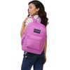 image:imageJanSport Cross Town Plus Backpack  Large Main Compartment Side Water Bottle Pocket 15Inch Padded Laptop Sleeve  Color Blocked  Mahogany HazeDigital Fuchsia