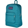 image:imageJanSport Cross Town Plus Backpack  Large Main Compartment Side Water Bottle Pocket 15Inch Padded Laptop Sleeve  Color Blocked  Mahogany HazeEmerald Pool