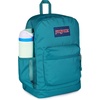 image:imageJanSport Cross Town Plus Backpack  Large Main Compartment Side Water Bottle Pocket 15Inch Padded Laptop Sleeve  Color Blocked  Mahogany HazeEmerald Pool