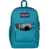 image:imageJanSport Cross Town Plus Backpack  Large Main Compartment Side Water Bottle Pocket 15Inch Padded Laptop Sleeve  Color Blocked  Mahogany HazeEmerald Pool