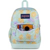 image:imageJanSport Cross Town Plus Backpack  Large Main Compartment Side Water Bottle Pocket 15Inch Padded Laptop Sleeve  Color Blocked  Mahogany HazeFaded Floral Fresh Mint
