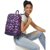 image:imageJanSport Cross Town Plus Backpack  Large Main Compartment Side Water Bottle Pocket 15Inch Padded Laptop Sleeve  Color Blocked  Mahogany HazeFlutter By Purple
