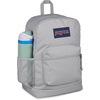 image:imageJanSport Cross Town Plus Backpack  Large Main Compartment Side Water Bottle Pocket 15Inch Padded Laptop Sleeve  Color Blocked  Mahogany HazeGrounded Grey