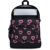 image:imageJanSport Cross Town Plus Backpack  Large Main Compartment Side Water Bottle Pocket 15Inch Padded Laptop Sleeve  Color Blocked  Mahogany HazeHappy Hearts Black