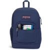 image:imageJanSport Cross Town Plus Backpack  Large Main Compartment Side Water Bottle Pocket 15Inch Padded Laptop Sleeve  Color Blocked  Mahogany HazeNavy