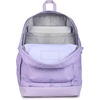 image:imageJanSport Cross Town Plus Backpack  Large Main Compartment Side Water Bottle Pocket 15Inch Padded Laptop Sleeve  Color Blocked  Mahogany HazePastel Petals Lilac